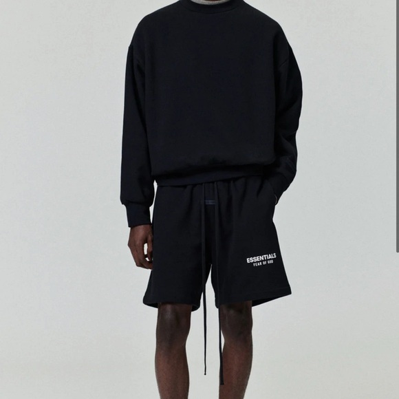 Essentials Charcoal Athletic Men's Shorts - Picture 1 of 6